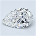 Natural Diamond 1.72 Carats, Pear with  Cut, E Color, VS1 Clarity and Certified by GIA