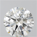 Natural Diamond 2.51 Carats, Round with Excellent Cut, J Color, VVS1 Clarity and Certified by GIA