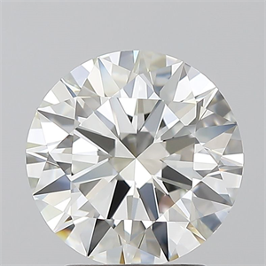 Picture of Natural Diamond 2.51 Carats, Round with Excellent Cut, J Color, VVS1 Clarity and Certified by GIA