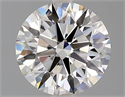 Natural Diamond 2.08 Carats, Round with Excellent Cut, H Color, VVS2 Clarity and Certified by GIA