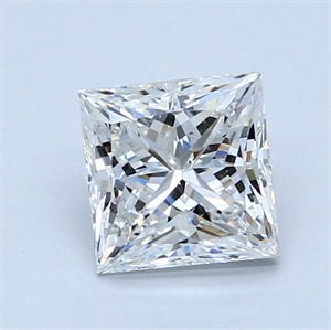 1.73 Carats, Princess Diamond with  Cut, F Color, VS2 Clarity and Certified by GIA