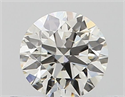 Natural Diamond 0.40 Carats, Round with Excellent Cut, J Color, SI1 Clarity and Certified by GIA