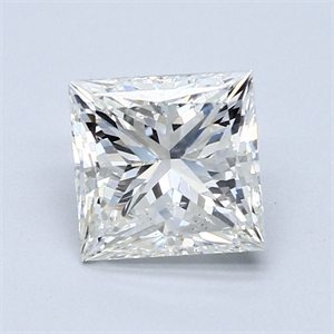 2.50 Carats, Princess Diamond with  Cut, J Color, SI2 Clarity and Certified by GIA
