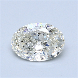 0.80 Carats, Oval Diamond with  Cut, J Color, SI2 Clarity and Certified by GIA