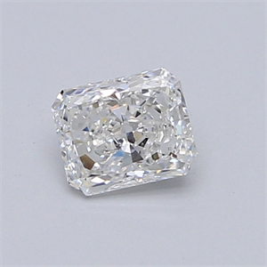 0.51 Carats, Radiant Diamond with  Cut, E Color, VS2 Clarity and Certified by GIA