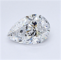 Natural Diamond 1.50 Carats, Pear with  Cut, D Color, SI2 Clarity and Certified by GIA