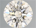 Natural Diamond 0.46 Carats, Round with Excellent Cut, I Color, VVS2 Clarity and Certified by IGI