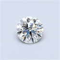 Natural Diamond 0.50 Carats, Round with Good Cut, K Color, SI2 Clarity and Certified by GIA