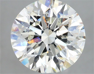 Picture of Natural Diamond 2.52 Carats, Round with Excellent Cut, J Color, SI1 Clarity and Certified by GIA