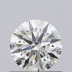 Picture of Natural Diamond 0.57 Carats, Round with Excellent Cut, K Color, VS2 Clarity and Certified by GIA