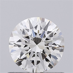 Picture of Natural Diamond 0.53 Carats, Round with Excellent Cut, J Color, VVS2 Clarity and Certified by GIA