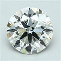 Natural Diamond 2.01 Carats, Round with Excellent Cut, J Color, VS2 Clarity and Certified by GIA