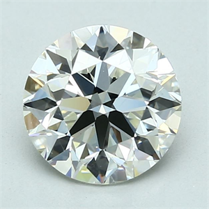 Picture of Natural Diamond 2.01 Carats, Round with Excellent Cut, J Color, VS2 Clarity and Certified by GIA