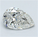 Natural Diamond 1.20 Carats, Pear with  Cut, H Color, VS2 Clarity and Certified by GIA