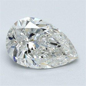 Picture of Natural Diamond 1.20 Carats, Pear with  Cut, H Color, VS2 Clarity and Certified by GIA