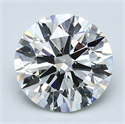 Natural Diamond 2.01 Carats, Round with Excellent Cut, J Color, SI1 Clarity and Certified by GIA