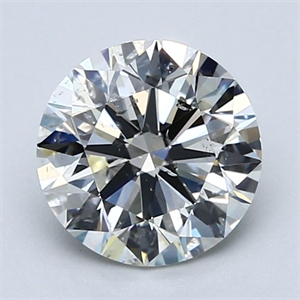 Picture of Natural Diamond 2.01 Carats, Round with Excellent Cut, H Color, SI2 Clarity and Certified by GIA