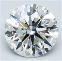 Natural Diamond 4.30 Carats, Round with Excellent Cut, F Color, VS1 Clarity and Certified by GIA