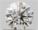 Natural Diamond 0.50 Carats, Round with Very Good Cut, I Color, VS2 Clarity and Certified by GIA