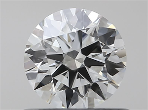 Picture of Natural Diamond 0.52 Carats, Round with Excellent Cut, J Color, VS1 Clarity and Certified by GIA