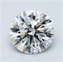 Natural Diamond 1.83 Carats, Round with Excellent Cut, H Color, VS2 Clarity and Certified by GIA