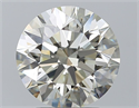 Natural Diamond 2.51 Carats, Round with Excellent Cut, K Color, VVS1 Clarity and Certified by IGI