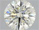 Natural Diamond 0.57 Carats, Round with Excellent Cut, J Color, IF Clarity and Certified by IGI