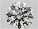 Natural Diamond 0.43 Carats, Round with Excellent Cut, H Color, SI1 Clarity and Certified by GIA