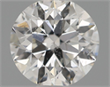 Natural Diamond 0.52 Carats, Round with Excellent Cut, G Color, SI2 Clarity and Certified by IGI