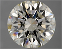 Natural Diamond 3.42 Carats, Round with Excellent Cut, K Color, VVS2 Clarity and Certified by GIA