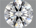 Natural Diamond 0.40 Carats, Round with Excellent Cut, F Color, SI1 Clarity and Certified by GIA