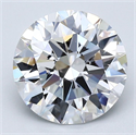 Natural Diamond 2.25 Carats, Round with Excellent Cut, D Color, VVS2 Clarity and Certified by GIA