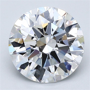 Picture of Natural Diamond 2.25 Carats, Round with Excellent Cut, D Color, VVS2 Clarity and Certified by GIA