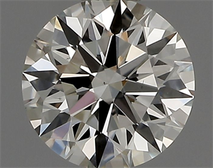 Picture of Natural Diamond 0.42 Carats, Round with Excellent Cut, J Color, VS1 Clarity and Certified by GIA