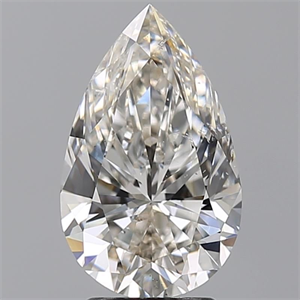 Picture of Natural Diamond 3.00 Carats, Pear with  Cut, I Color, SI1 Clarity and Certified by GIA