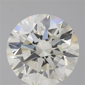 Picture of Natural Diamond 4.07 Carats, Round with Excellent Cut, K Color, SI1 Clarity and Certified by GIA