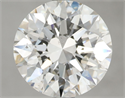 Natural Diamond 3.02 Carats, Round with Excellent Cut, H Color, SI2 Clarity and Certified by GIA