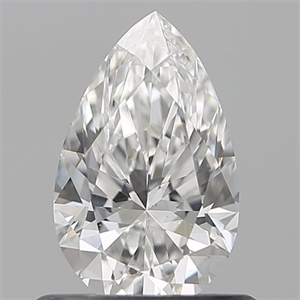 Picture of Natural Diamond 0.62 Carats, Pear with  Cut, G Color, VS2 Clarity and Certified by GIA