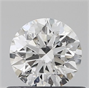 Natural Diamond 0.51 Carats, Round with Excellent Cut, F Color, I1 Clarity and Certified by GIA