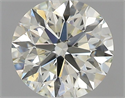 Natural Diamond 0.74 Carats, Round with Excellent Cut, K Color, SI1 Clarity and Certified by IGI