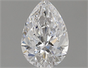 Natural Diamond 0.54 Carats, Pear with  Cut, D Color, VVS2 Clarity and Certified by GIA