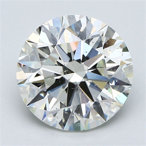 Picture of Natural Diamond 3.01 Carats, Round with Excellent Cut, K Color, SI2 Clarity and Certified by GIA