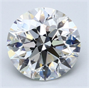 Natural Diamond 3.07 Carats, Round with Excellent Cut, G Color, VS2 Clarity and Certified by GIA