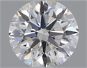 Natural Diamond 0.41 Carats, Round with Excellent Cut, D Color, VS2 Clarity and Certified by GIA