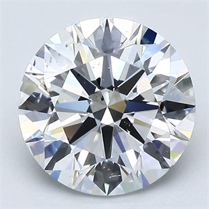 Picture of Natural Diamond 2.30 Carats, Round with Excellent Cut, E Color, SI1 Clarity and Certified by GIA