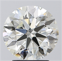 Natural Diamond 3.01 Carats, Round with Excellent Cut, I Color, VS2 Clarity and Certified by IGI