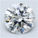 Natural Diamond 2.50 Carats, Round with Excellent Cut, H Color, VVS1 Clarity and Certified by GIA