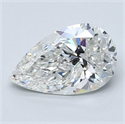 Natural Diamond 2.31 Carats, Pear with  Cut, F Color, SI2 Clarity and Certified by GIA