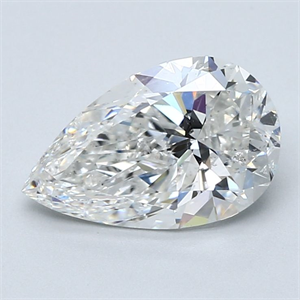 Picture of Natural Diamond 2.31 Carats, Pear with  Cut, F Color, SI2 Clarity and Certified by GIA