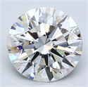 Natural Diamond 3.05 Carats, Round with Excellent Cut, H Color, VS1 Clarity and Certified by GIA